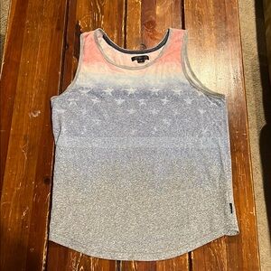 Ocean Current Red, White, and Blue Sleeveless Tank Top